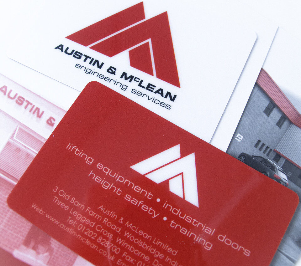 Austin & McLean Engineering change of address card
