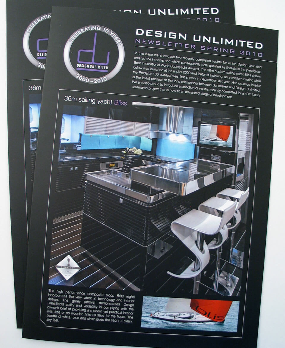 Design Unlimited newsletter design & production
