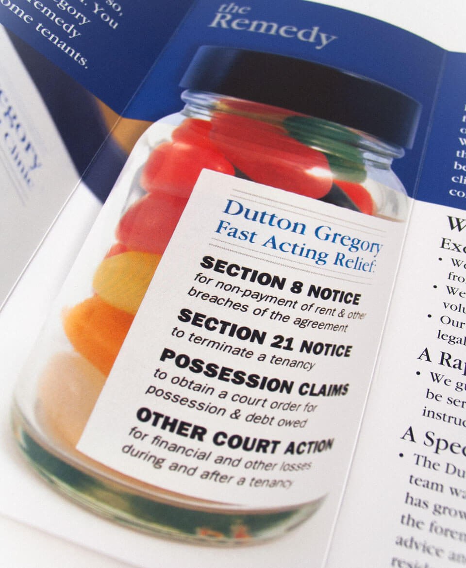 Dutton Gregory Solicitors leaflet design