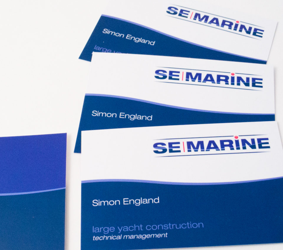 SE Marine business card design