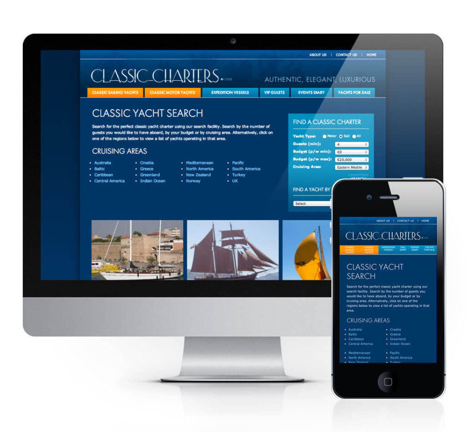 Classic Charters yacht listings