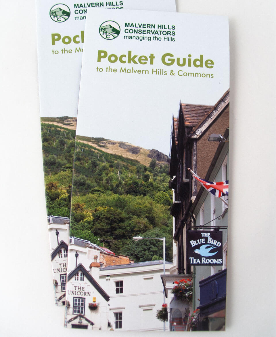 The Malvern Hills Conservators Pocket Guide leaflet design