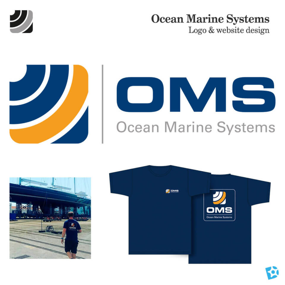 Ocean Marine Systems (OMS) Logo design