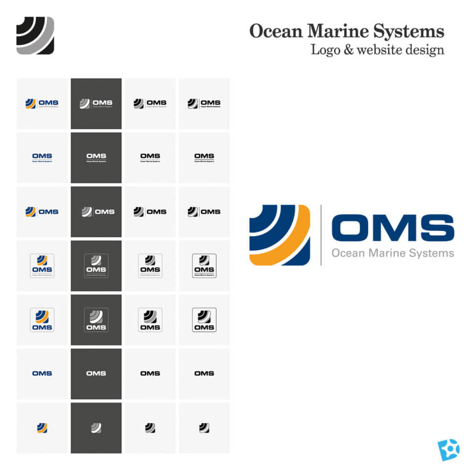 Ocean Marine Systems (OMS) Logo design