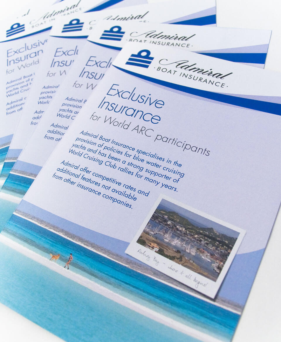 Adrmial Yacht Insurance Leaflet Design