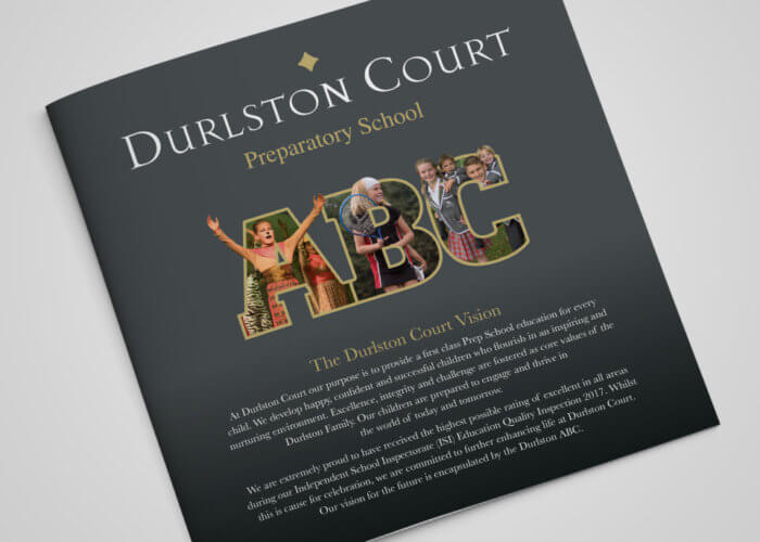 Durlston Court School ABC Brochure Cover Design