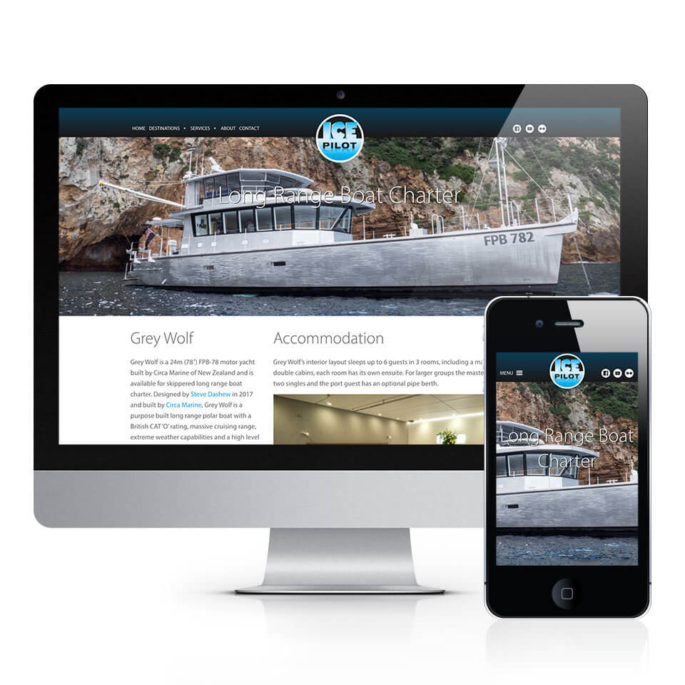 Grey Wolf Ice Pilot Web Design