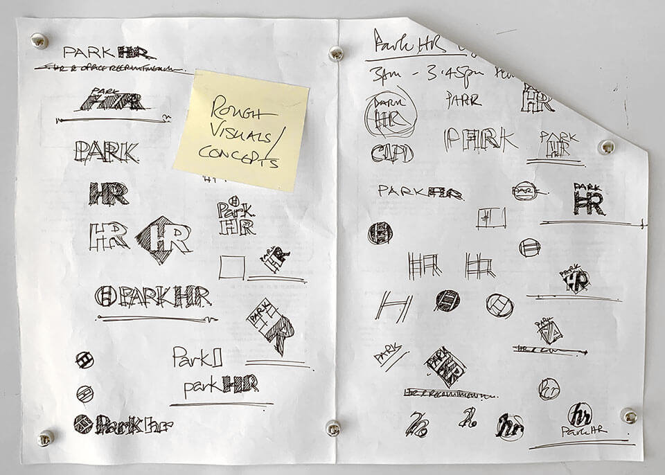 Park HR Recruitment Rough Logo Concepts