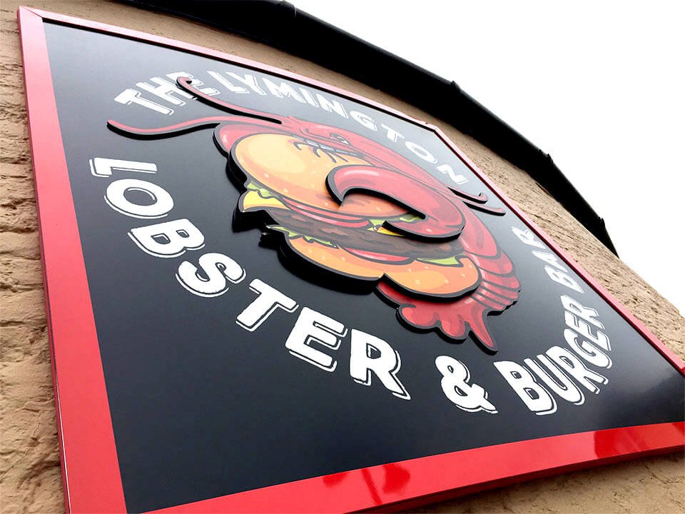 The Lymington Lobster & Burger Bar 3D Signage