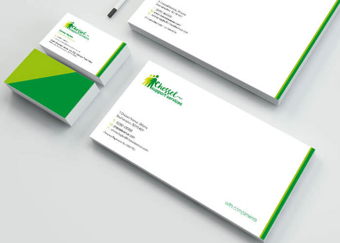 Chessel Support Services Stationery Design