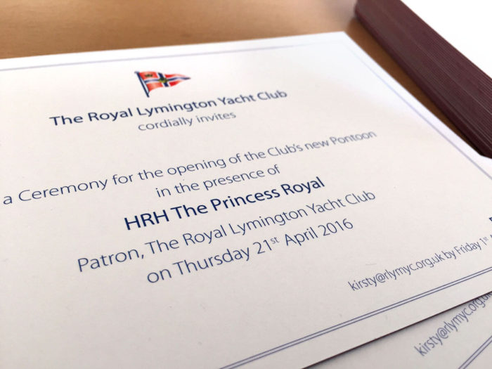 The Royal Lymington Yacht Club Invitation