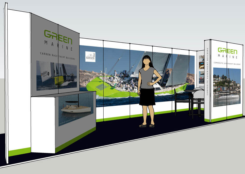 Green Marine Exhibition Stand 3D Visual