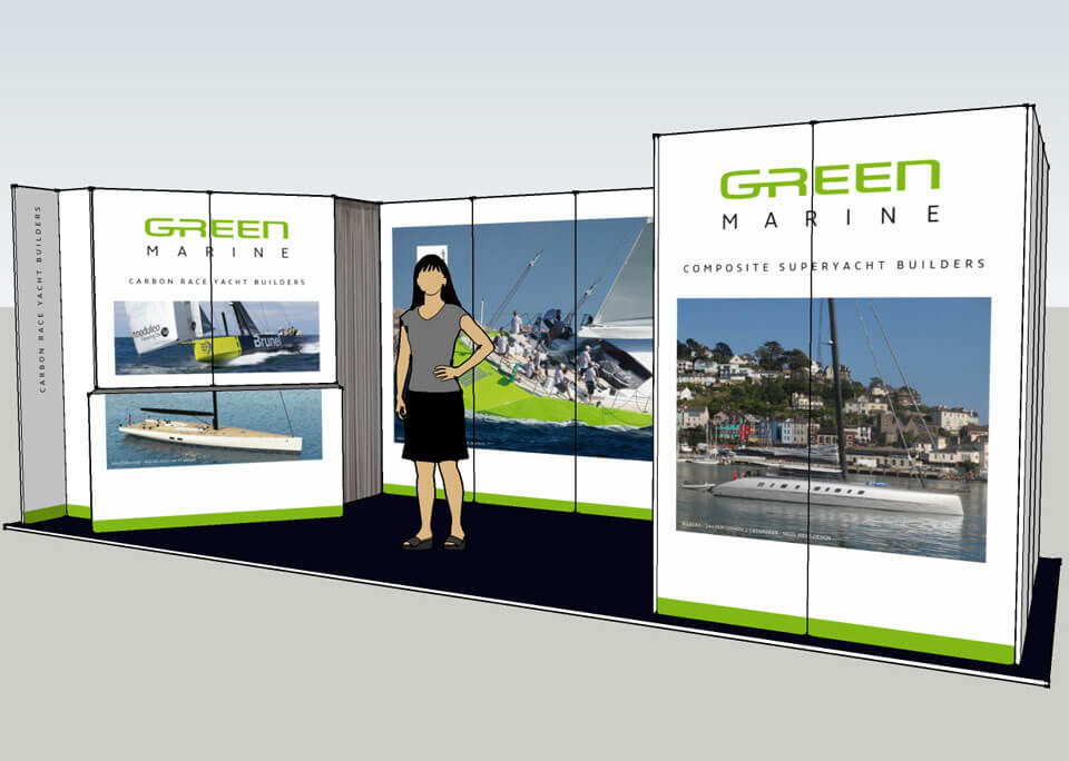 Green Marine Exhibition Stand 3D Visual