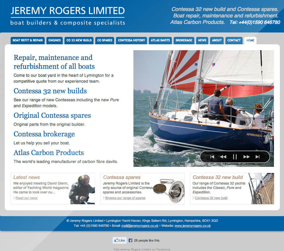 Jeremy Rogers website design