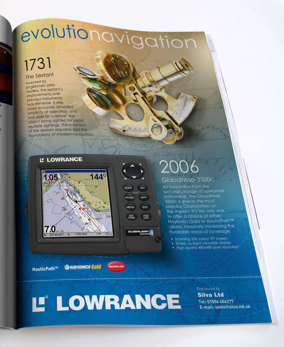 Lowrance ad design - evolutionavigation