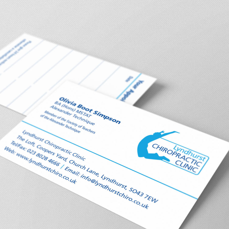 Lyndhurst Chiropractic Clinic business card design