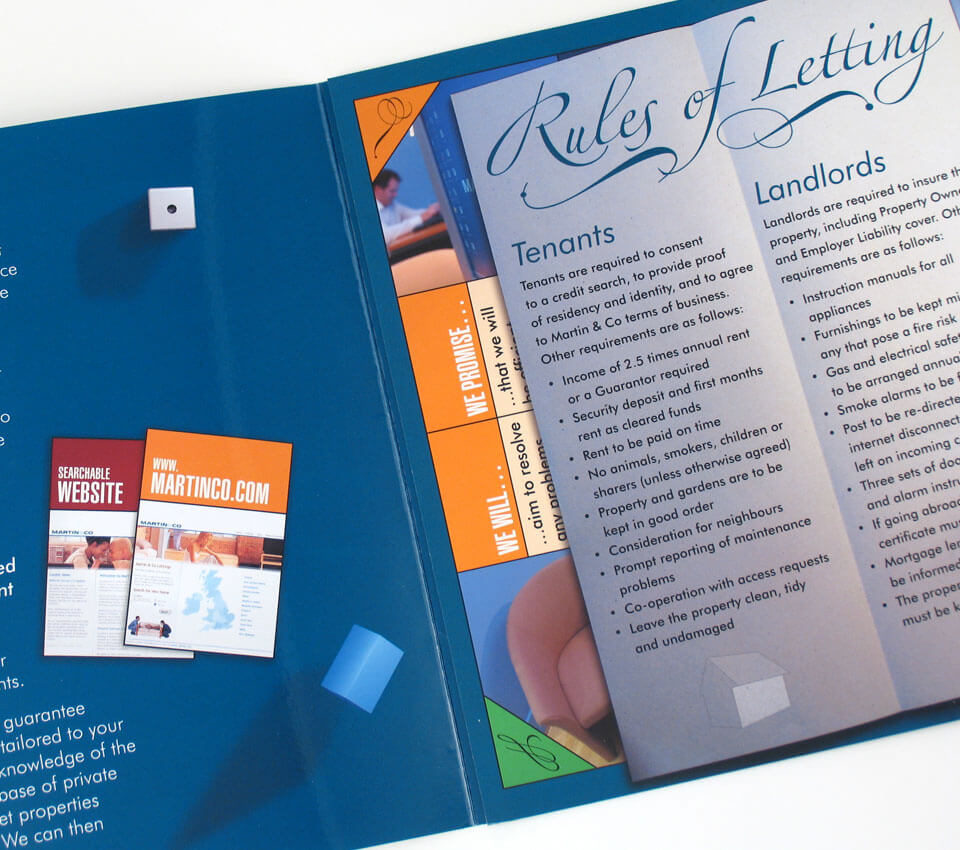 Martin & Co Letting Agents landlord brochure design