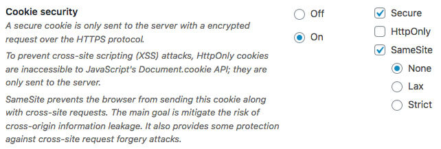 SameSite Attribute Cookie security settings in HTTP Headers
