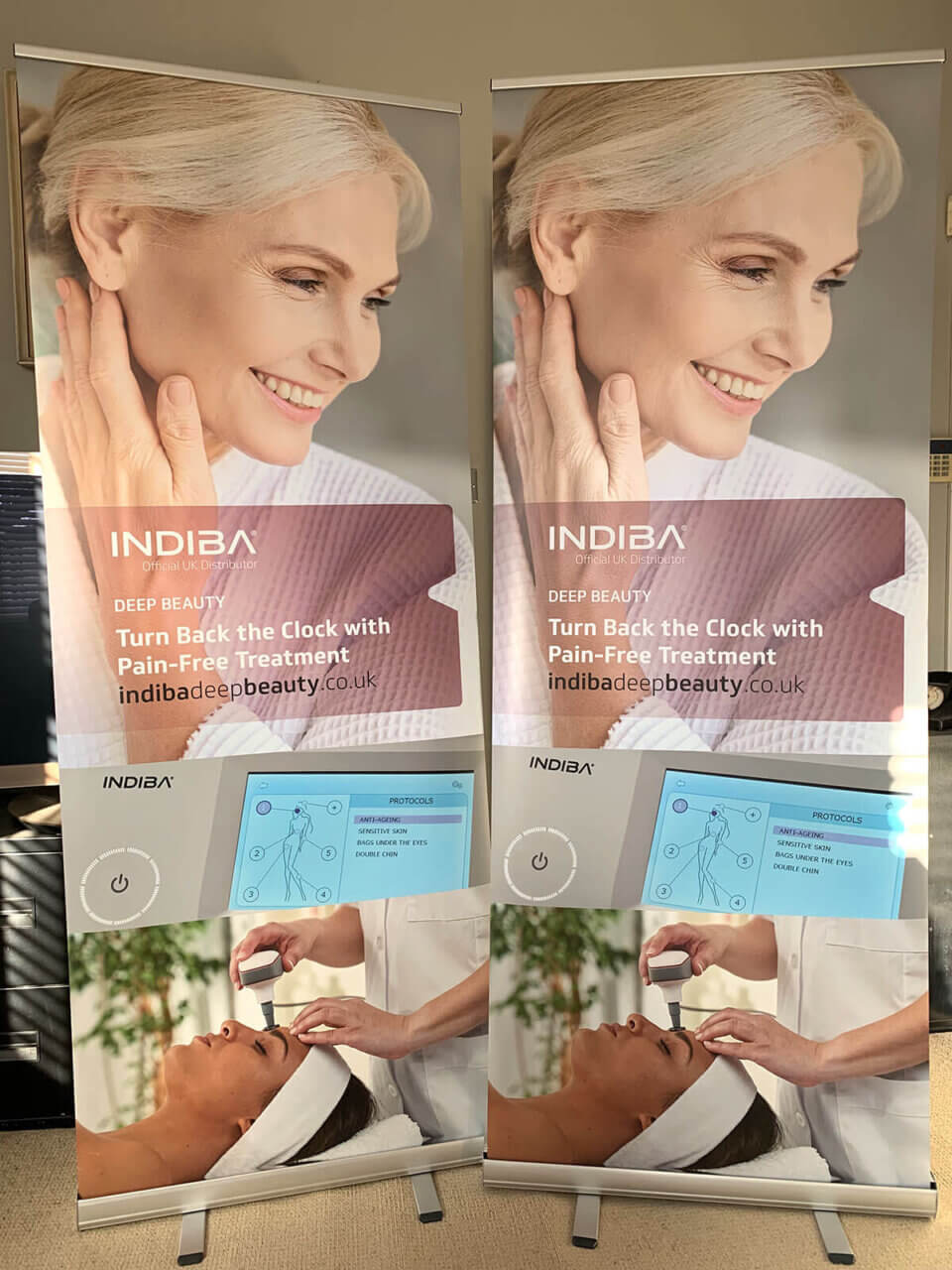 Indiba Deep Beauty UK popup banner design